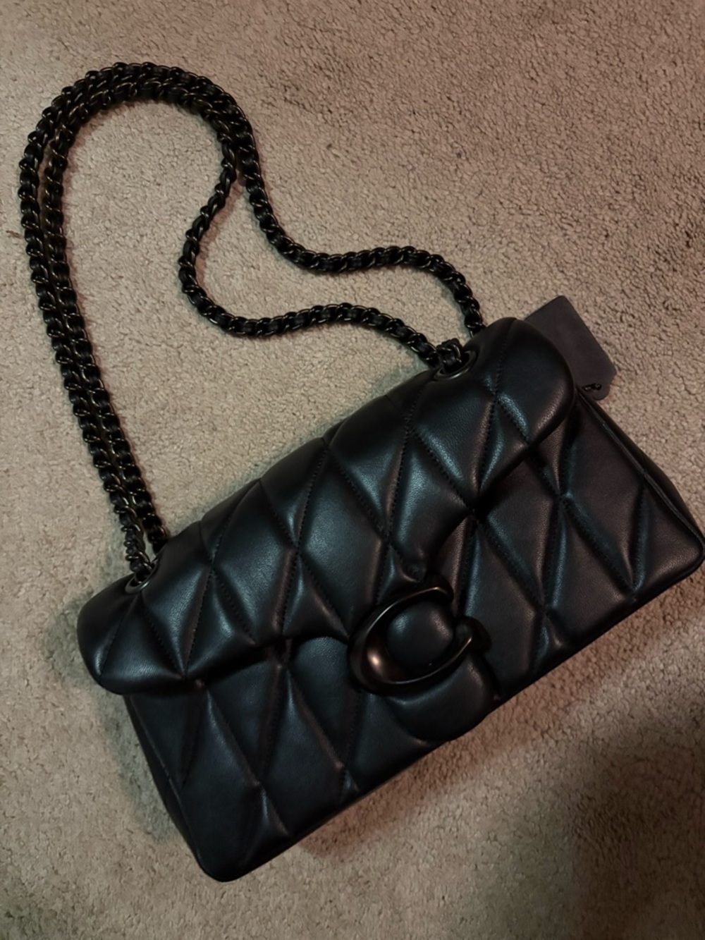 Black Quilted Chain-Shoulder Bag tabby 26